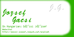 jozsef gacsi business card